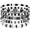 Pulsera Navideña de Halloween Transfronteriza Pulsera de Arcilla Suave Pulsera de Perlas de Colores Letras Fantasma Calabaza suit