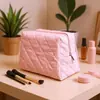 Bolsa de Almacenamiento de Algodón con Capa Intermedia de Terciopelo, Bolsa de Tela para Cosméticos, Bolsa Trapezoidal para Necesidades Diarias de Viaje en Casa, Fabricante de Bolsas de Cosméticos de Terciopelo
