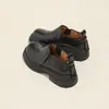 Zapatos de Cuero Gruesos para Mujer Estilo Primavera y Otoño 2026 con Punta Redonda, Tacón Grueso, Elásticos sin Cordones, Exquisitos Mocasines Estilo Coreano