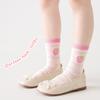 Calcetines personalizados para niñas Calcetines de malla de verano para niños Calcetines transpirables de algodón peinado sin costuras para bebés Absorbentes de sudor Categoría a Rosa