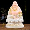 As Três Estátuas Sagradas de Buda de Saha são dedicadas à Família Todo o Salão de Ornamentos de Buda Guanyin Ksitigarbha Bodhisattva Sakyamuni Buda Maitreya