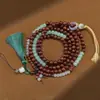 Nuevo Lanyard para Teléfono Móvil Colgante de Cuello Estilo Chino Sandalo Verde Bodhi Pata de Gato Cadena para Teléfono Móvil Anillo para Correr Loto de Mano