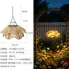 Nuevo Candelabro Solar Lámpara Colgante para Árbol en Patio Exterior Lámpara de Techo para B&B Villa Puerta de Entrada Estilo Chino Ratán Atmósfera