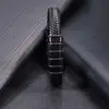 Comercio Electrónico Transfronterizo Nuevo Estilo Étnico Pulsera de Acero Inoxidable y Cuero Moda Europea y Americana Tendencia Caliente Pulsera para Hombre con Hebilla Magnética de Acero de Titanio