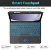 Adequado para Tablet Samsung A9Plus 11 polegadas Capa Protetora com Touchpad Retroiluminado de Sete Cores, Teclado Bluetooth, Suporte para Caneta e Capa de Couro