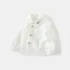Camisa para Bebé Niño Otoño Manga Larga 2026 Nueva Versátil Blanca Primavera y Otoño Tops para Niños Ropa para Bebés