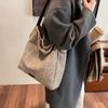 Bolsa de ombro grande com estampa de leopardo, nova moda coreana, estilo outono e inverno 2025