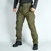 Pantalones Softshell Impermeables para Hombre para Exteriores Otoño e Invierno Pantalones Térmicos Largos Casuales de Carga Pantalones de Senderismo Gruesos de Forro Polar