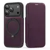 Funda magnética tipo armadura para Apple 18Promax con soporte giratorio, funda tipo libro de cuero para iPhone 17, anticaída 16