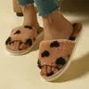 Pantuflas de Hogar de Comercio Exterior Eva para Mujer, Pantuflas Antideslizantes de Moda con Forma de Corazón Grande, Pantuflas Planas Casuales de Punta Abierta para Mujer