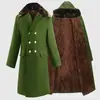 Abrigo de invierno estilo militar, engrosado con forro polar, abrigo de algodón extralargo para hombre, ropa anticongelante para almacenamiento en frío, chaqueta de algodón de protección laboral extra larga, abrigo a prueba de frío