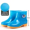 Botas de lluvia cortas para mujer, botas de lluvia para adulto, botas de lluvia con forro de invierno, botas de lluvia antideslizantes, botas de lluvia cálidas, cubrezapatos para oficinista, zapatos de cocina
