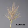 Hierba Seca Artificial de Plástico, Hierba Dorada de Seda, Juncos, Escarcha de Niebla, Serie de Colores Maillard, Decoración del Hogar, Diseño de Bodas, Arreglos Florales, Flores Artificiales