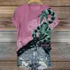 Camiseta Base Transfronteriza para Mujer Spice Girl Top Ajustado Puro Estampado Digital 3D de Serpiente Moda Camiseta Base para Mujer