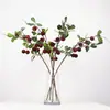 Fruta Simulada de Mirto Bayas Ramas de Mirto Sala de Estar de Hotel Proyecto de Decoración Suave Arreglo Floral de Boda Adornos Ramas y Flores
