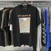 25Ss Marca Morada de Calle Marca Americana de Moda Camiseta Casual Retro Holgada de Manga Corta Estilo Igual para Pareja
