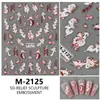 Nova Manicure Primavera Colorida Pequenas Flores Silvestres Adesivos de Alívio para Manicure Pintura a Óleo Romântica Adesivos de Unha Frescos Simples Fofos