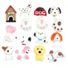 Material para Capa de Celular Casa de Cachorro Cachorro Comida de Cachorro Acessórios de Resina Cola Creme Buraco DIY Sapato Animal Patch Pacote de Material