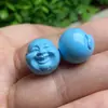 Cuentas Sueltas de Magnetita para Manualidades, Turquesa de Segunda Generación Cabeza de Buda Maitreya Tallada en Forma Redonda, Cabeza de Buda para DIY, 108 Cuentas que Cambian de Color