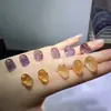 Ametista Citrino Transparente Gelo Uruguaio Natural Pixiu Esculpido 12-16mm Furo Passante Padrão