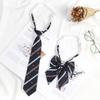 Terno Jk Gravata Feminina Preguiçosa Livre Estilo Japonês Estilo Preppy Listrado Marrom Masculino Uniforme de Solteiro Gravata Borboleta Vermelha Casal Feminino