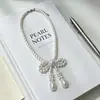 Collar y Pendientes Vintage de Lazo Grueso con Perlas Estilo Francés, Lujo Ligero, Elegante, Moda de Alta Gama, Joyería Estilo Socialité para Mujeres