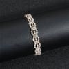 Tendencia de moda transfronteriza Super Brillante tobillera de diamantes completos diseño de nicho femenino cadena de tobillo de playa Joyería para el tobillo Venta al por mayor