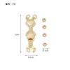 Coleção de Acessórios com Botões de Pérola Cobre Banhado Ouro Real Microincrustação Pulseira Colar DIY Feito à Mão Conexão em Espiral Fivela OT