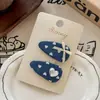 Serie Azul Dulce y Fresco Lazo de Mariposa de Corazón Pinza para el Cabello Infantil Pinza Lateral para Flequillo de Chica Dulce de Alto Grado Accesorios para el Cabello