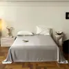 Sábana de cama de color sólido Clase A, 60 hilos, Tencel austriaco Lenzing, suave como la seda para dormir desnudo, sábana bajera de Lyocell, pieza única