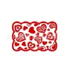 Stock de fábrica Día de San Valentín Corazón Rojo de Amor Encaje Mantel Individual Forma de Corazón Hueco Borde Ondulado Mantel Individual Boda Habitación Nupcial Fiesta