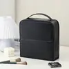 Bolsa de Cosméticos Vertical Grande Capacidad Estilo Coreano con Espejo y Compartimentos, Neceser de Viaje, Bolsa de Almacenamiento Portátil
