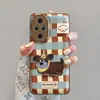 Funda Adecuada para Teléfono Móvil Honor 200, Lujo Accesible de Gama Alta para Mujer Modelo de Pareja Honor100Pro Perro a Cuadros 80