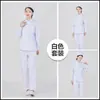 Uniforme de Enfermera Hospital Salón de Belleza Conjunto de Uniforme de Trabajo Opciones de Manga Larga y Corta Opciones Multicolor Uniforme de Enfermera con Parte Superior e Inferior