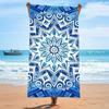 Toalla de Playa de Microfibra Estampada Reactiva Transfronteriza de Secado Rápido Absorbente Toalla de Baño para Vacaciones en la Costa Agradable para la Piel