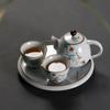 Estilo Chinês Kiln Ru Almofada de Suporte para Bule Suporte Seco para Bule Abertura Conjunto de Chá Kung Fu Acessórios Suporte para Tigela Coberta Prato de Frutas de Porcelana Ru