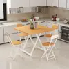 Mesa Plegable para Comedor en Casa, Juego de Mesa y Sillas para Comedor de Apartamento Pequeño, Mesa de Comedor Sencilla, Mesa Plegable Pequeña Minimalista para Habitación de Alquiler