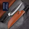 Cuchillo Profesional para Deshuesar Forjado a Mano, Cuchillo para Sacrificar y Cortar Cordero, Cuchillo para Cortar Carne de Acero Inoxidable de Una Pieza, Cuchillo Especial para Sacrificar Cerdos