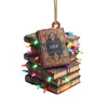Pingente de Natal Transfronteiriço Novo Decoração de Árvore de Natal Enfeites para Pendurar no Carro Acrílico Plano Livro