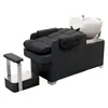 Cama de Lavado Semi-Reclinable Transfronteriza Peluquería Lavabo Cerámico con Pedal de Pie Cama de Enjuague Salón de Belleza Sofá Semi-Reclinable Cama de Lavado