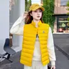 2026 nuevo chaleco de algodón slim-fit, que realza la figura, minimalista, de cuello pequeño, ligero, corto, moderno para mujer