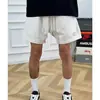 Shorts Esportivos Cinza Claro Masculino Verão Juventude Fitness Basquete Calças Esportivas Marca Americana Tendência Casual Calças de Três Pontos