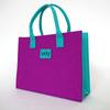 Atacado Bolsa Tote Simples de Feltro de Desenho Animado Feltro da Sorte Bolsa de Compras Grande Capacidade Contraste Bolsa Tote de Feltro