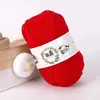 Bola de Lã de Algodão Leite Colorida Infantil Fofa para Bebê Iniciante Tricô Cachecol Material de Boneca Arte de Tricô à Mão DIY