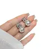 Pendientes de perla de circón de aguja de plata estilo francés, lujo ligero, alta gama, modernos, sencillos, delicados, versátiles, pendientes elegantes para mujer