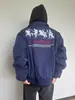 Chaqueta de Vuelo Bordada con Letras Estilo Calle Americano para Comercio Exterior para Hombres y Mujeres, Abrigo Versátil Delgado de Primavera y Otoño para Parejas