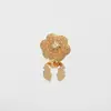 Gemelos Cruzados de Aleación Hueca con Incrustaciones de Diamantes en Forma de Flor para Puños de Camisas de Mujer Botones Decorativos para Cuello Bufanda de Seda Elegante y Digna