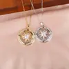 Collar Colgante Brújula Personalizado de Plata de Ley S925 Estrella de Ocho Puntas Nicho Colgante de Plata Transfronterizo Aliexpress Amazon Europeo y Americano