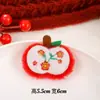Estilo Chino Linda Manzana Festiva Palabra de Fortuna Paz Alegría Tesoro de la Suerte Ropa para Niños Zapatos y Calcetines Sombrero Accesorios