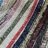 Renda Brilhante com Lantejoulas e Contas Bordadas à Mão, Largura 4cm, Acabamento para Vestido de Noiva DIY, Decoração de Cinto, Material para Palco
